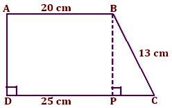 trapezium area formula cm math ab ad