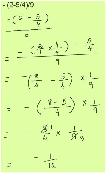 Simplification of Fraction