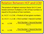 Relation Between HCF and LCM