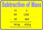 Subtraction of Measurement of Weight