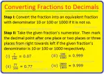 Converting Fractions to Decimals