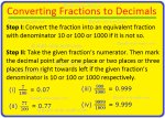 Converting Fractions to Decimals