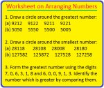 Worksheet on Arranging Numbers
