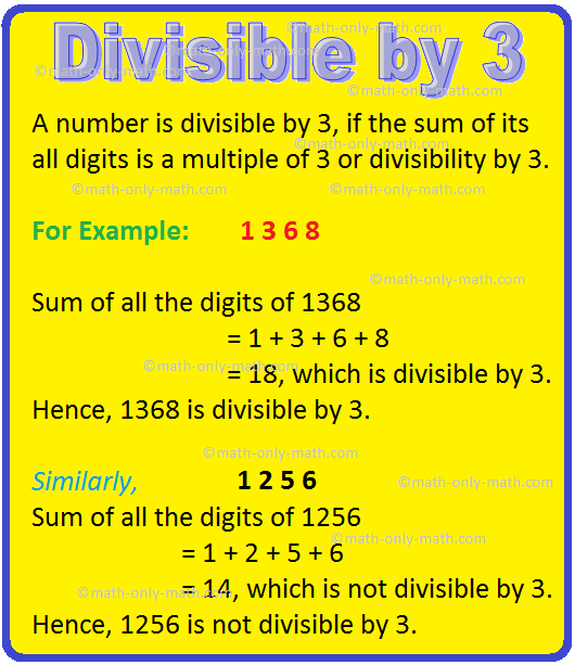 Divisible by 3