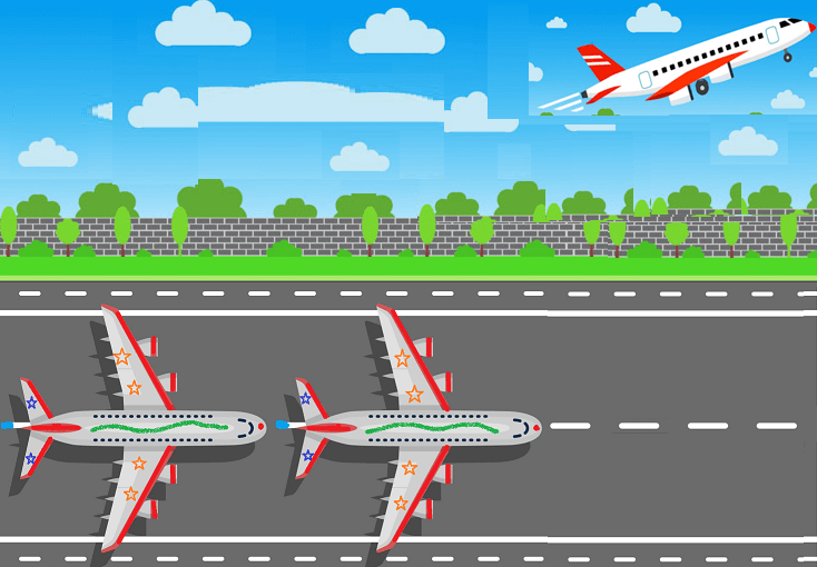2 Airplanes at the Runway