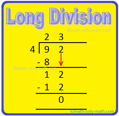 long division division by one digit divisor and two digit divisors