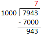 7943 Divided by 1000