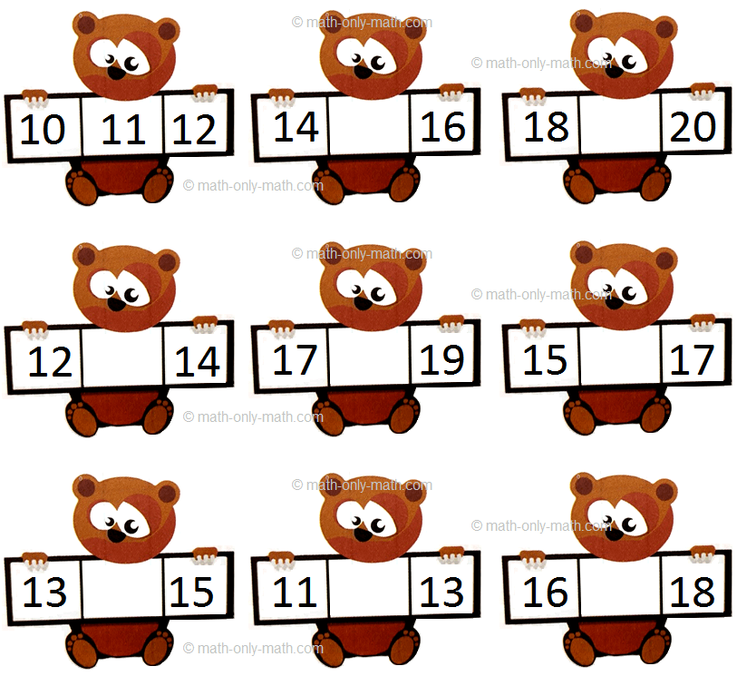 Between Number from 10 to 20