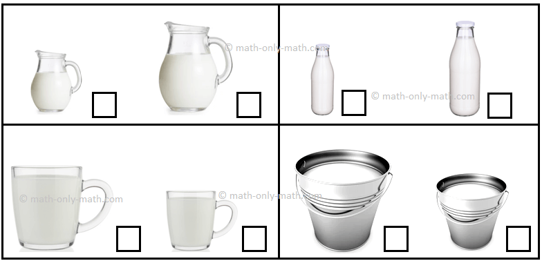 We will learn basic concept of measurement of capacity.  The amount of water or any liquid that a vessel can hold is called its Capacity. This pot can hold 5 cups of water. This bottle can hold 3 glasses of water. This bucket can hold 5 pots of water. The larger vessel can