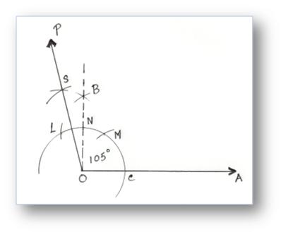 How to construct a 25 degree angle using a compass 