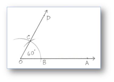 How to construct a 25 degree angle using a compass 