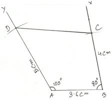 Steps of Construction of Quadrilaterals