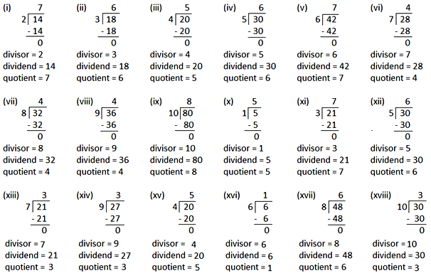 Division Chart 4th Grade