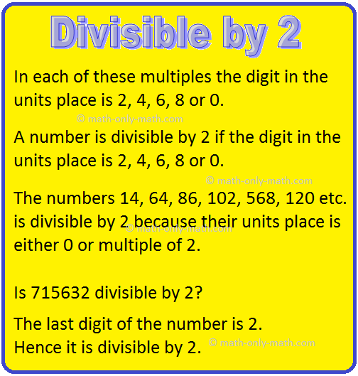Divisible by 2