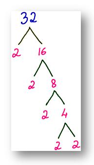 Find the factors of 32