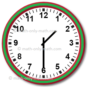 We learnt that, one hour is equal to 60 minutes. When one hour is divided into two, it is half an hour or 30 minutes. The minute hand points at 6. We say, 30 minutes past an hour or half past an hour. Look at the clock. The minute hand is at 6. The hour hand is between 1 and