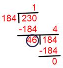 H.C.F of 184, 230 and 276 by using Division Method
