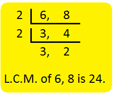 L.C.M. of 6 and 8