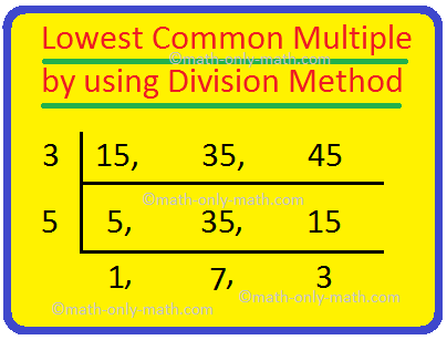 Least Common Multiple by using Division Method