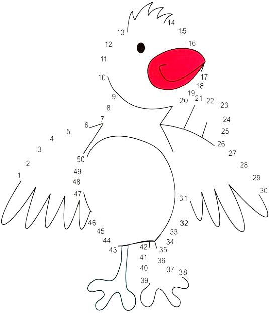 In counting numbers from 1 to 50, recognize the numbers, count and then join the numbers in the correct number order. Here we mainly need eye-hand coordination to draw the picture and maintain the num