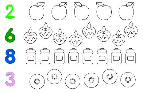 Count And Color The Correct Number Of Object Coloring Math Count And Color The Correct Number Of Object Coloring Math