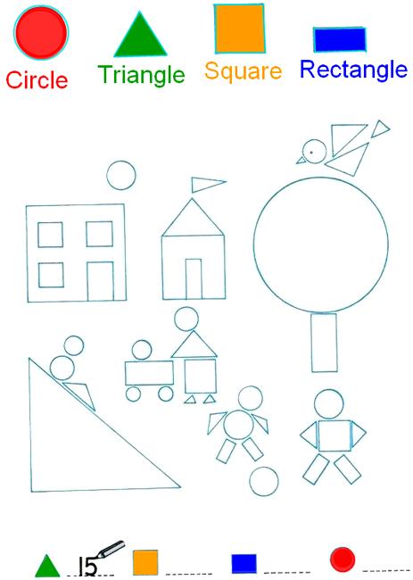 Count And Color The Shapes Color The Shapes In Geometry Count And Color The Shapes Color The Shapes In Geometry