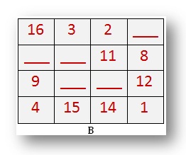 Missing Numbers Magic Square Missing Numbers Magic Square