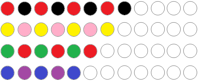 patterns and color the circle