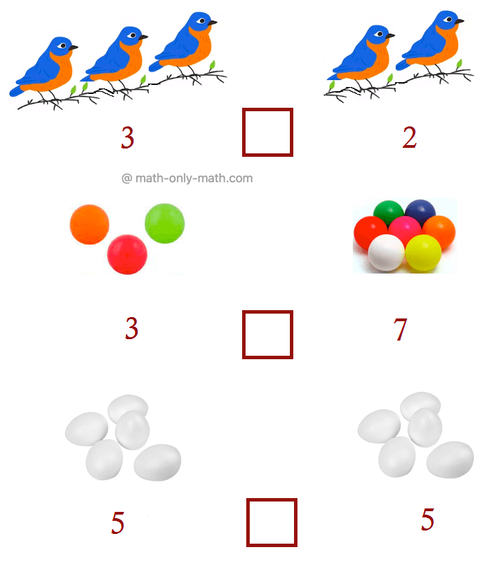 Learning of greater than and less than upto 10 is important for comparing the numbers. We now understand that  2 > 1	and	1 < 2 3 > 2	and	2 < 3 4 > 3	and	3 < 4 5 > 4	and	4 < 5 6 > 5	and	5 < 6 7 > 6	and	6 < 7 8 > 7	and	7 < 8 9 > 8	and	8 < 9 10 > 9	and	9 < 10