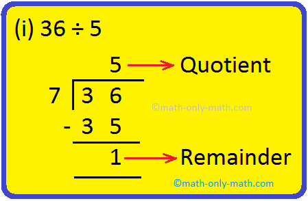 Remainder and Quotient