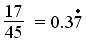 Repeating Decimal Sign