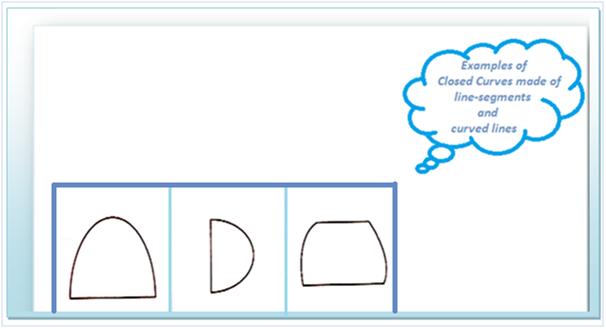 are made of both line-segments and curved lines