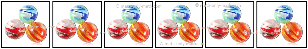 Six Groups of 3 Marbles