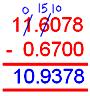 Subtraction Decimals Problem