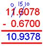 Subtraction Decimals Problem