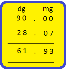 Subtraction Mass