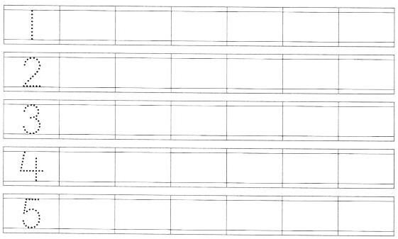 worksheets on tracing numbers from 1 to 5 traceable number worksheet