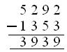 Word Problems on Subtraction