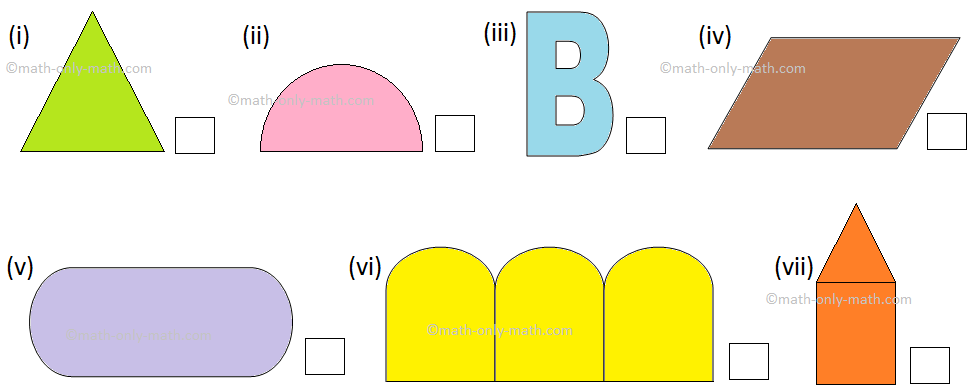 Practice the math worksheet on third grade geometrical shapes. The questions will help the students to get prepared for the third grade geometry test.  1. Name the types of surfaces that you know.  2. What types of surfaces do the following objects have?