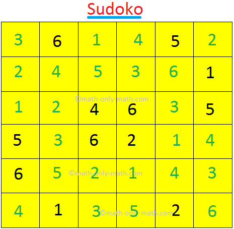 5th Grade Sudoko Answer