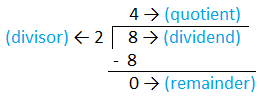 8 Divided by 2