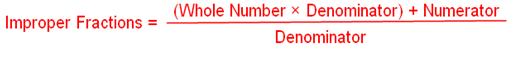 Conversion of Mixed Fractions into Improper Fractions