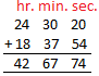 Addition of Hours and Minutes