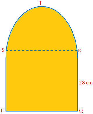 Area and Perimeter of Semicircular Figure