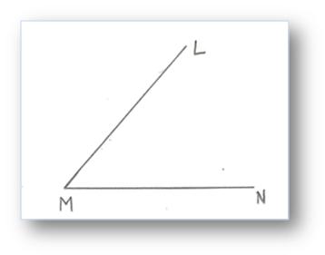 Bisecting an angle means dividing it into two equal angles. The ray which bisects an angle is known as its bisector. ∠LMN is the given angles. Fold the paper so that LM falls along MN