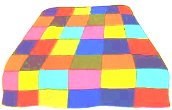 Colour Pattern in Patch Work Quilt