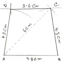 Steps of Construction of Quadrilaterals