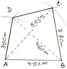 Steps of Construction of Quadrilaterals