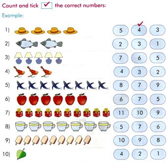  Counting Objects Worksheets,Math Counting Games