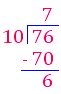 Divided by 10, 100 and 1000